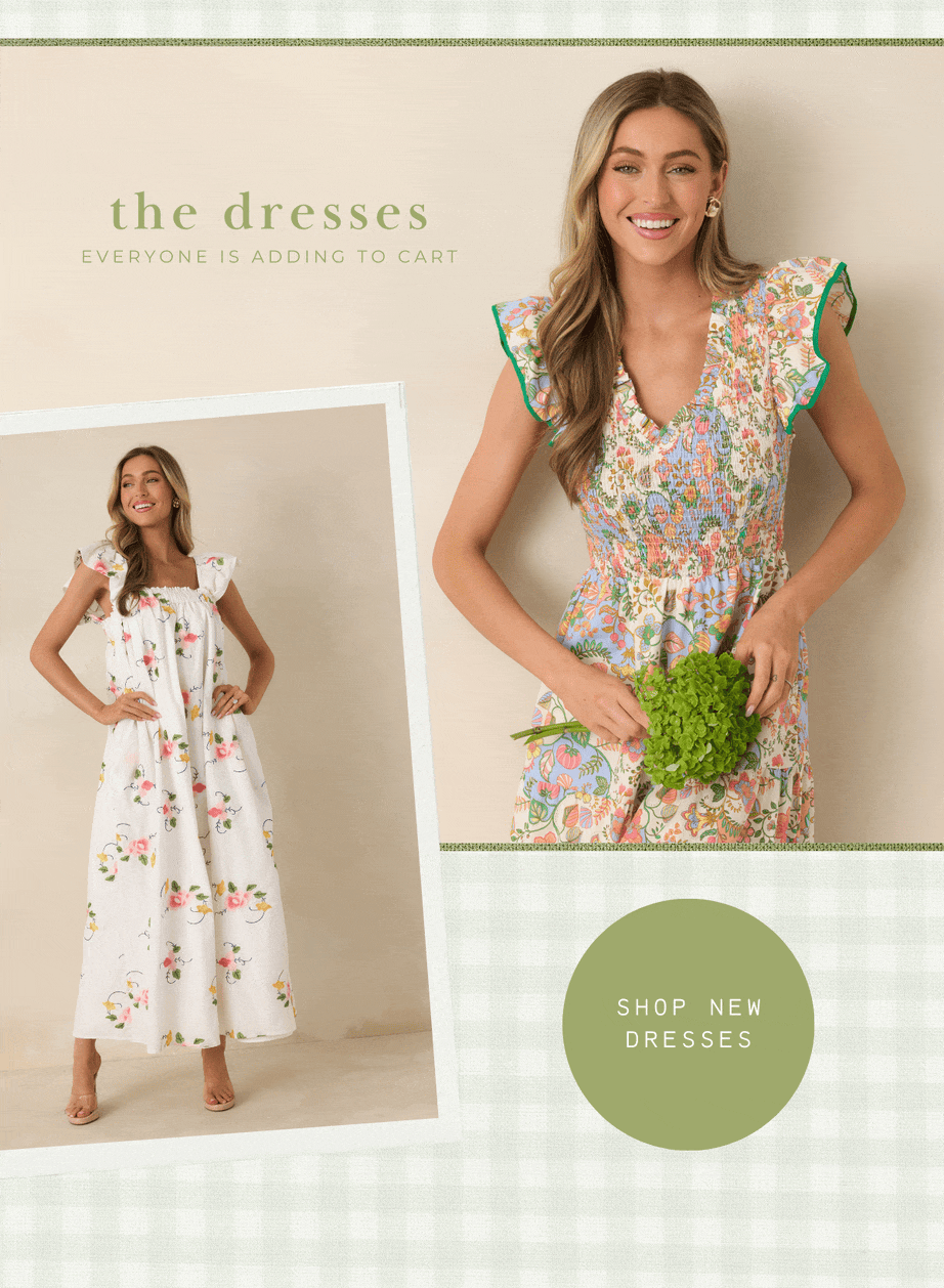 The dresses everyone is adding to cart. Shop New Dresses.