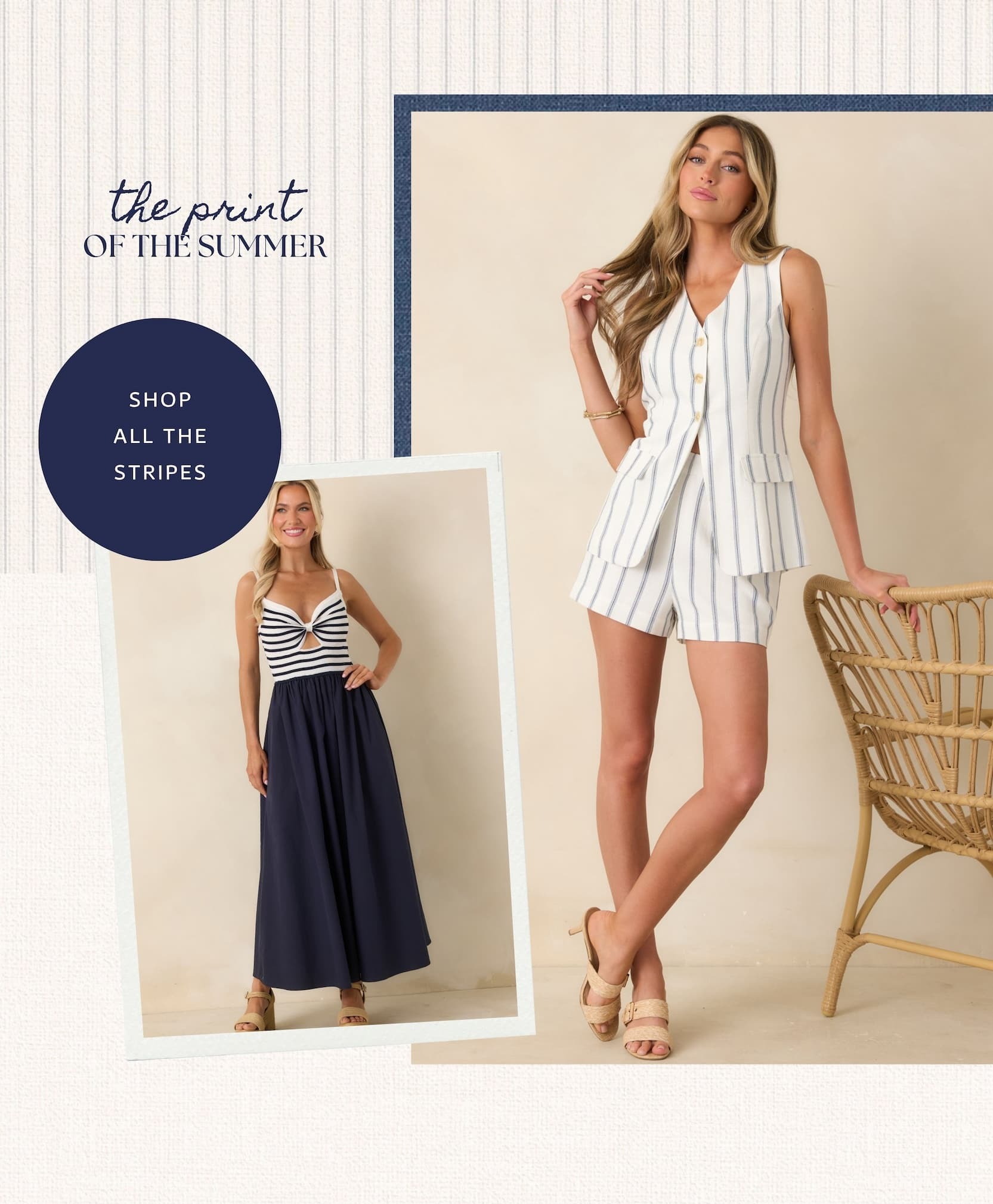 The print of the summer. Shop All the Stripes.