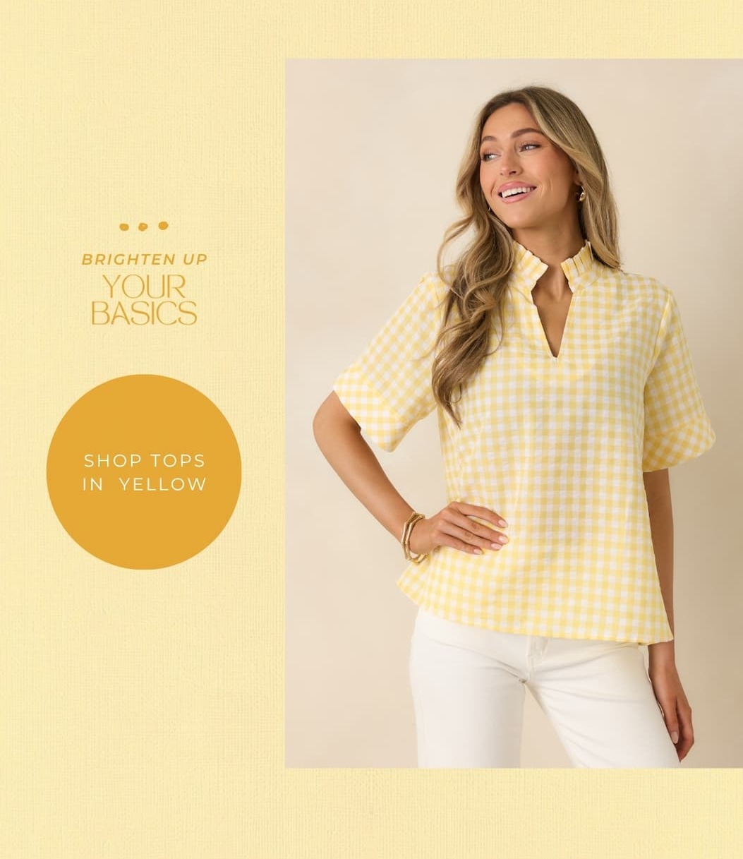 Brighten Up Your Basics. Shop Tops in Yellow.