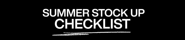 Summer Stock Up Checklist