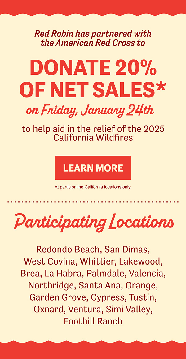 Red Robin Donation