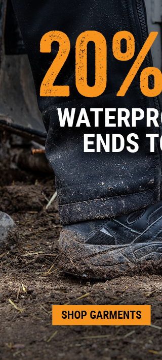 20% OFF WATERPROOF GEAR ENDS TONIGHT  Shop Garments