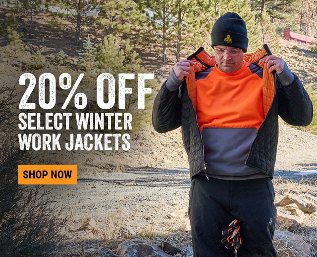 20% OFF SELECT WINTER WORK JACKETS 