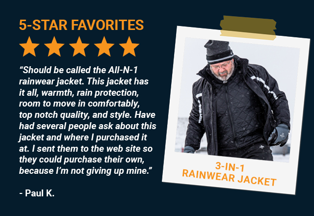 5 Star Favorites 3-IN-1 Rainwear Jacket