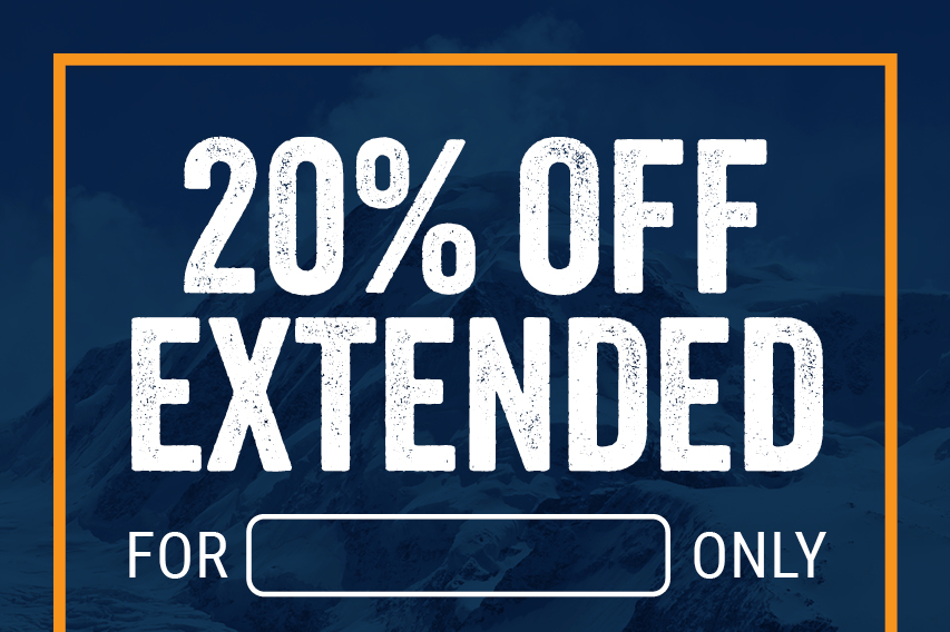 20% OFF EXTENDED.  FOR SUBSCRIBERS ONLY 