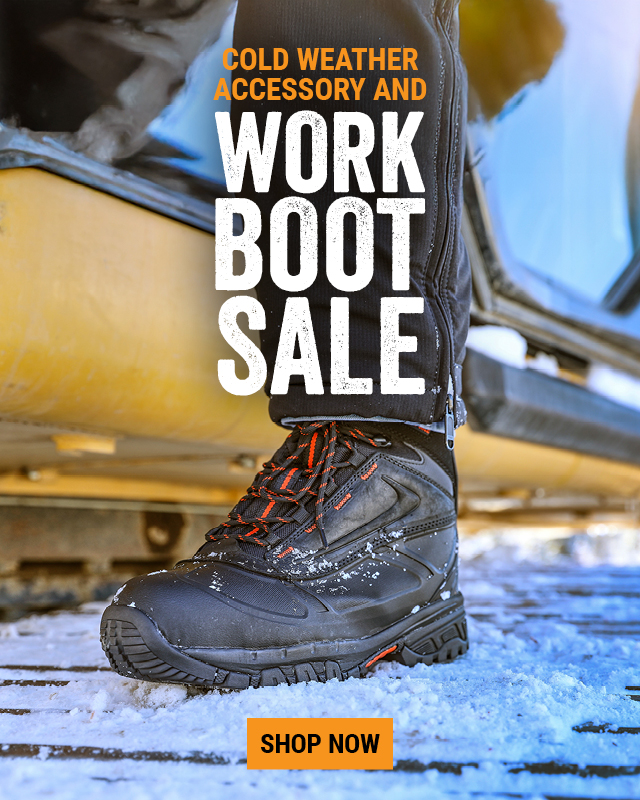 COLD WEATHER ACCESSORY AND WORK BOOT SALE 