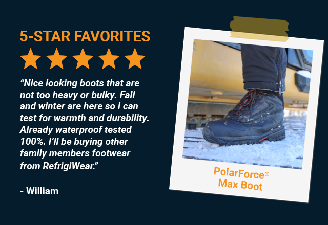 Nice looking boots that are not too heavy or bulky. Fall and winter are here so I can test for warmth and durability. Already waterproof tested 100%. I'll be buying other family members footwear from RefrigiWear