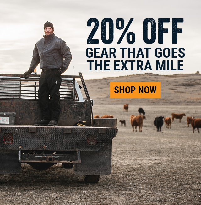 20% OFF GEAR THAT GOES THE EXTRA MILE 