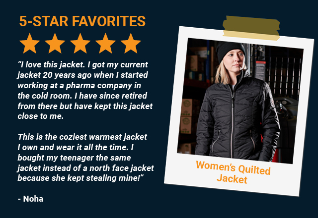 I love this jacket. I got my current jacket 20 years ago when I started working at a pharma company in the cold room. I have since retired from there but have kept this jacket close to me. .This is the coziest warmest jacket I own and wear it all the time. I bought my teenager the same jacket instead of a north face jacket because she kept stealing mine!
