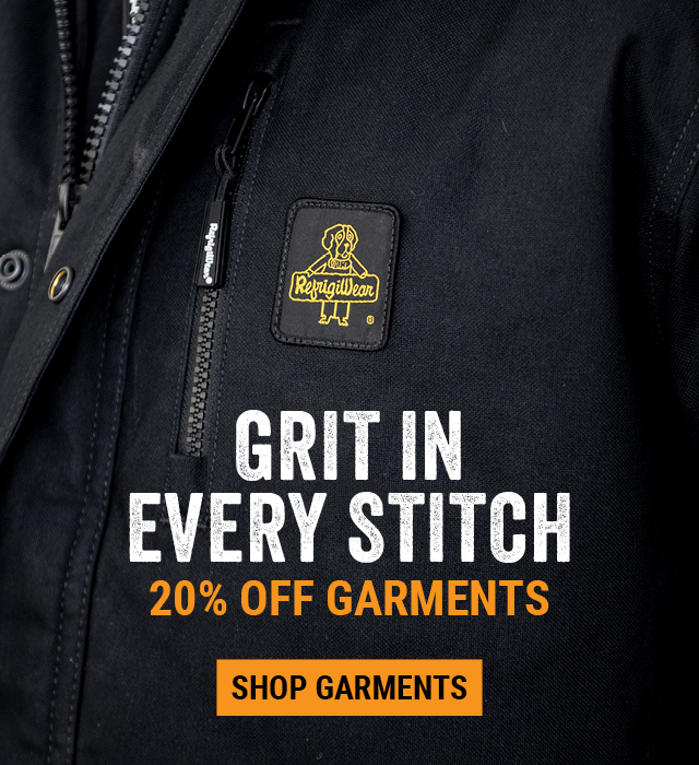 GRIT IN EVERY STITCH 20% OFF GARMENTS. Shop Garments