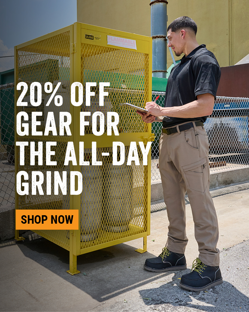 20% OFF GEAR FOR THE ALL-DAY GRIND
