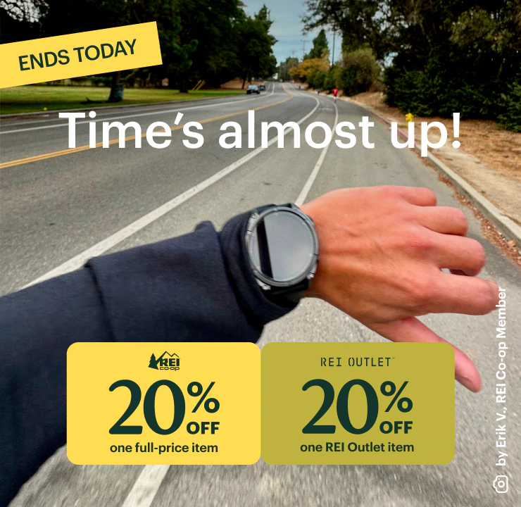 Member-generated photo of a smartwatch on wrist. Headline: Time's almost up!