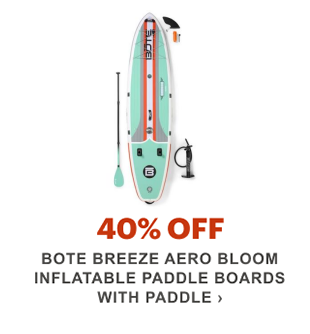 40% Off BOTE Breeze Aero BLOOM Inflatable Paddle Board with Paddle