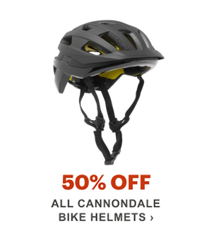 50% Off All Cannondale Bike Helmets