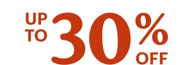 Up to 30% off