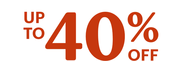 Up to 40% off