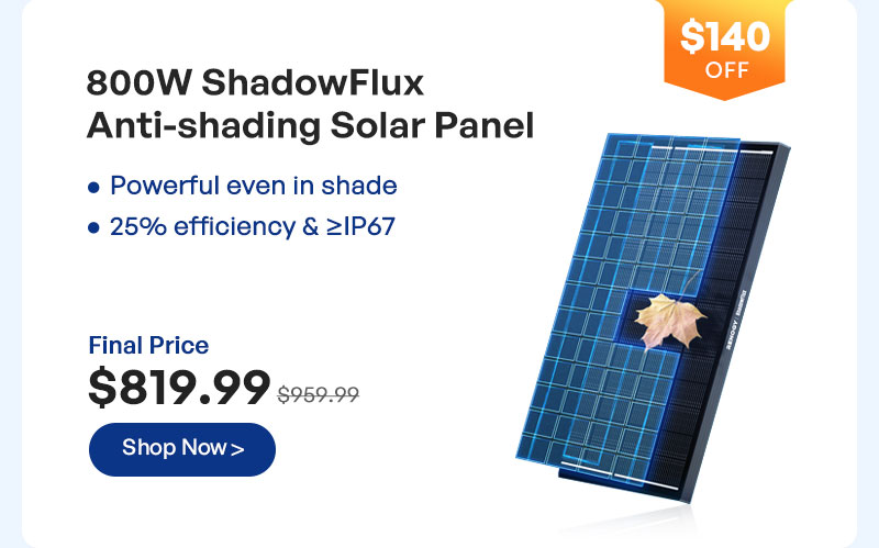 800W ShadowFlux Anti-shading Solar Panel