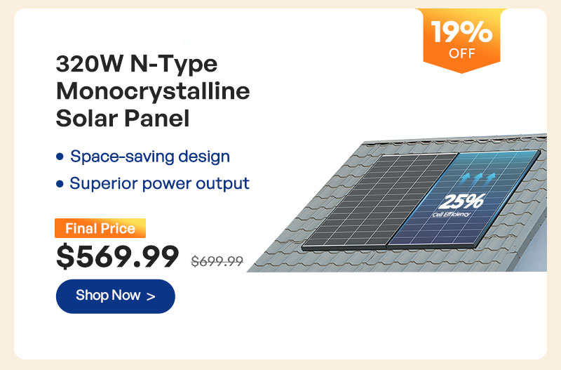320W N-Type Monocrystalline Solar Panel