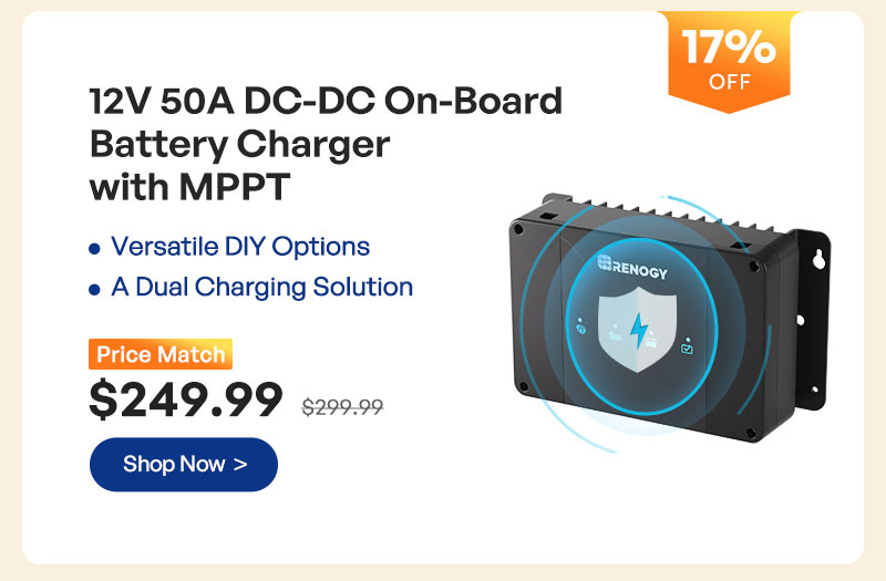 12V 50A DC-DC On-Board Battery Charger with MPPT
