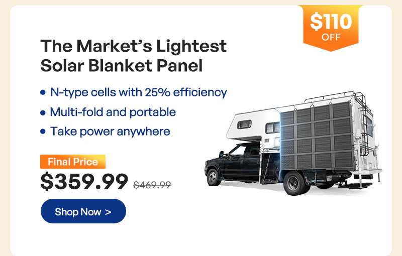 Solar Blanket 400W 200W Portable Solar Panel | Final Price 359.99! | $110 OFF