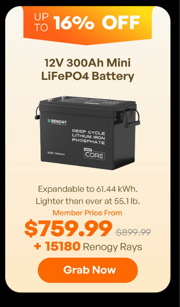  12V 300Ah Mini LiFePO4 Battery