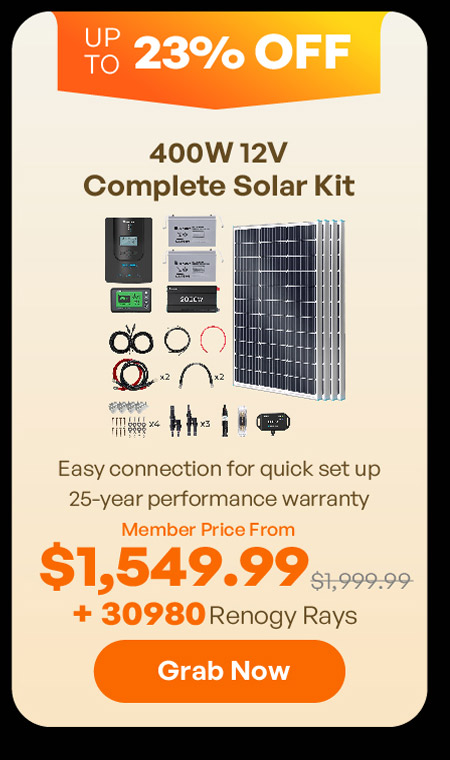 400W 12V Complete Solar Kit