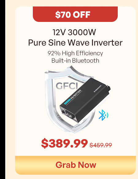 12V 3000W Pure Sine Wave Inverter with UPS Transfer Switch