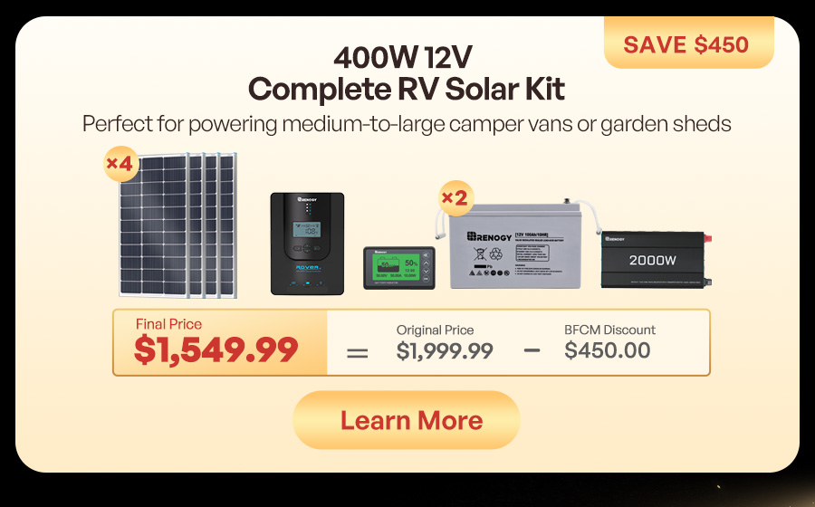 400W 12V Complete RV Solar Kit