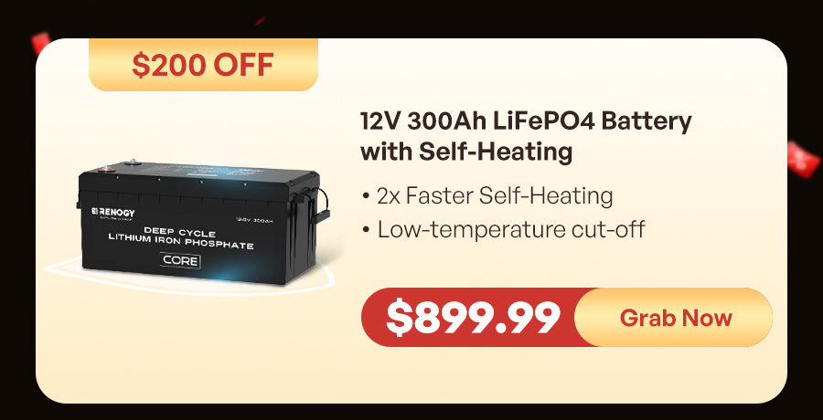  12V 300Ah LiFePO4 Battery with Self-Heating