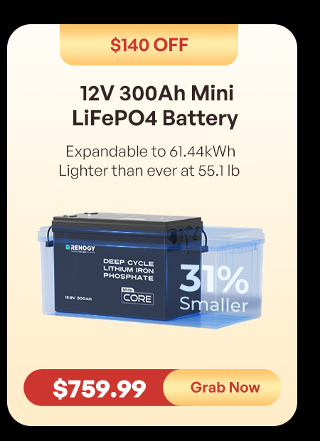  12V 300Ah Mini LiFePO4 Battery