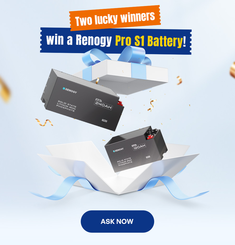 Two lucky winners win a Renogy Pro S1 Battery!