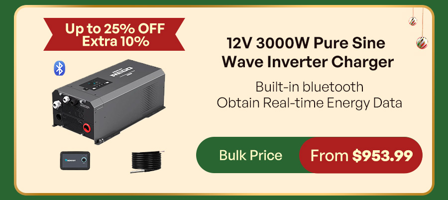 12V 3000W Pure Sine Wave Inverter Charger | Bulk Sale Price From $953.99