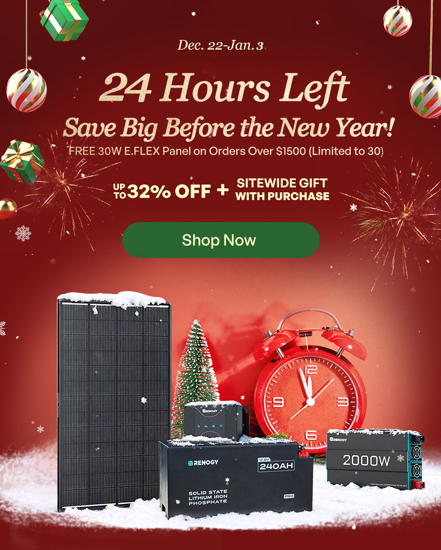 Holiday Season, Trusted Power·Dec. 22-Jan. 3·Up to 32% Off·$1500+ Free 30W Portable Panel ($70 Value)