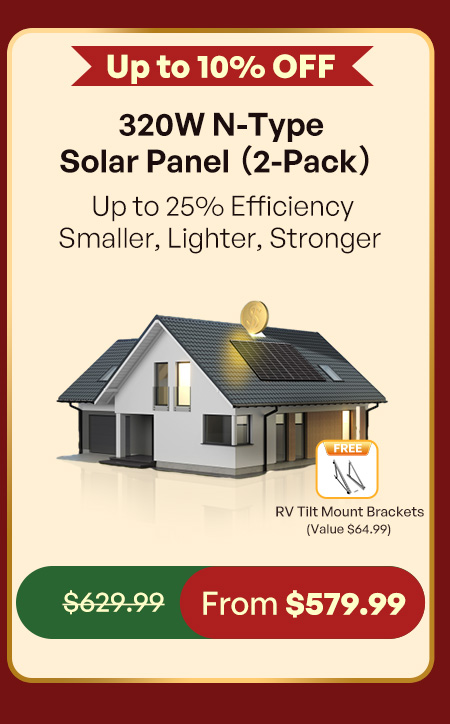 18BB N-Type 320W Monocrystalline Solar Panel·From $579.99