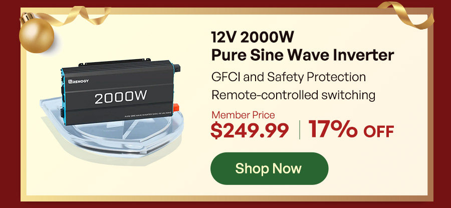 12V 2000W Pure Sine Wave Inverter·Member Price $249.99