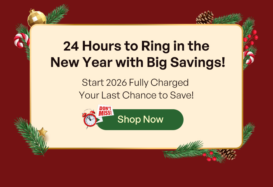 Holiday Season, Trusted Power·Dec. 22-Jan. 3·Up to 32% Off·$1500+ Free 30W Portable Panel ($70 Value)