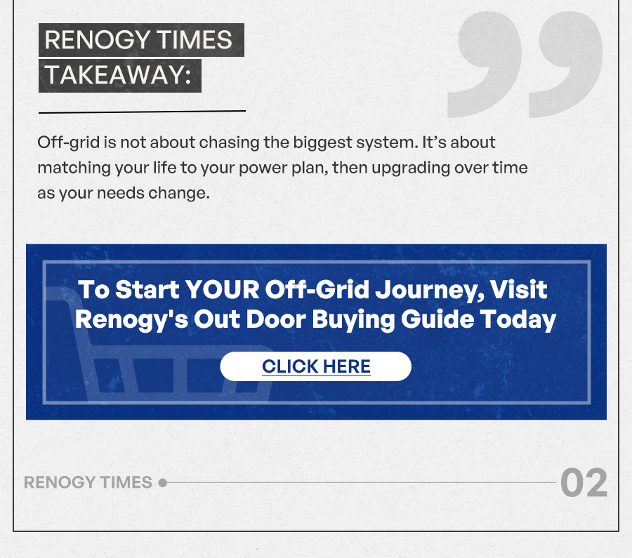 To Start Your Off-Grid Journey,Visit Renogy's Out Door Buying Guide Today
