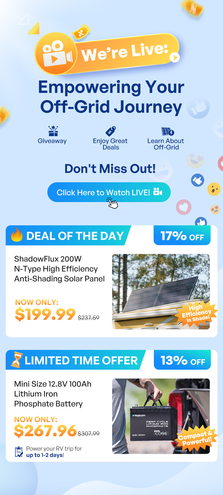 We’re Live: Empowering Your Off-Grid Journey Giveaway | Enjoy Great Deals | Learn About Off-Grid
