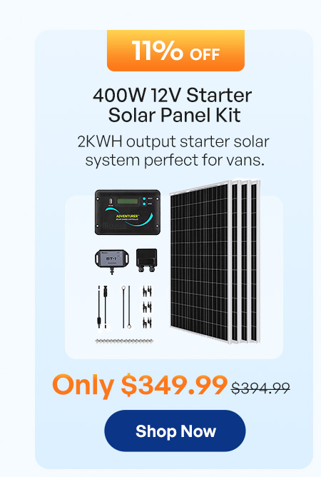 400W 12V Starter Solar Panel Kit