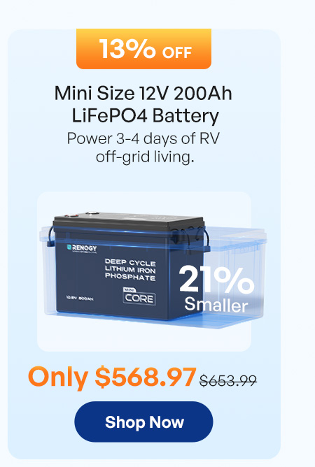 Mini Size 12V 200Ah LiFePO4 Battery