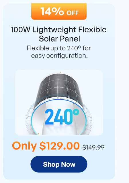 100W Lightweight Flexible Solar Panel