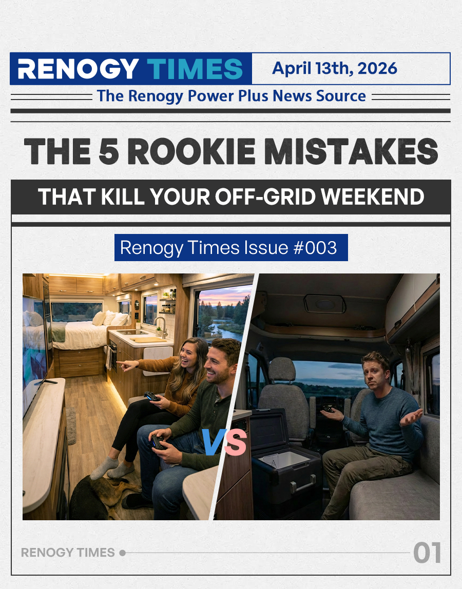 The 5 Rookie Mistakes That Kill Your Off-Grid Weekend | Renogy Times Issue #003