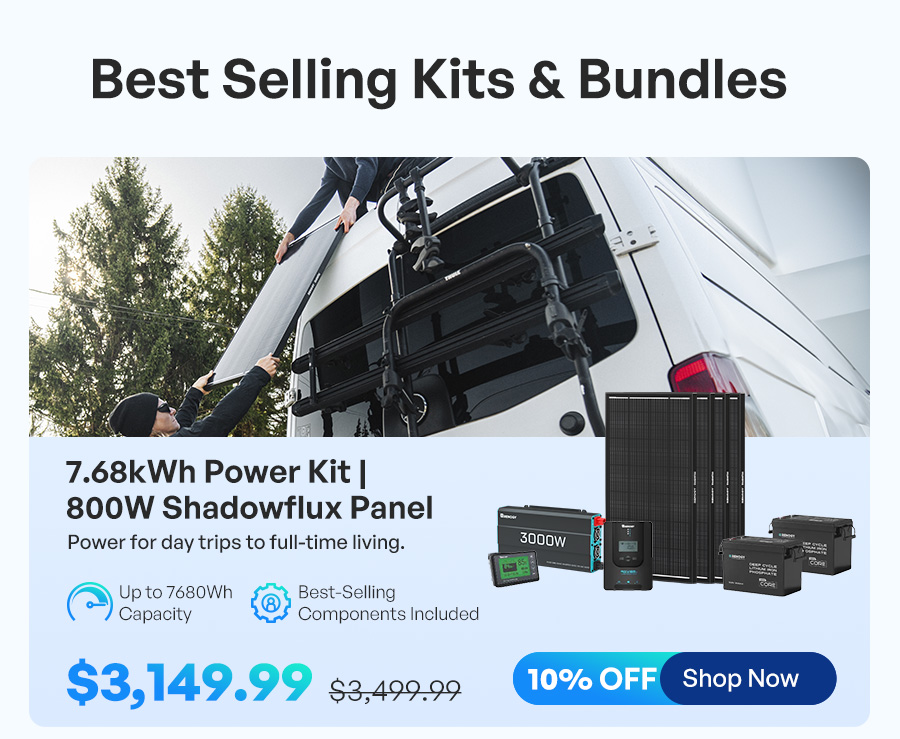 7.68kWh Power Kit | 800W Shadowflux Panel