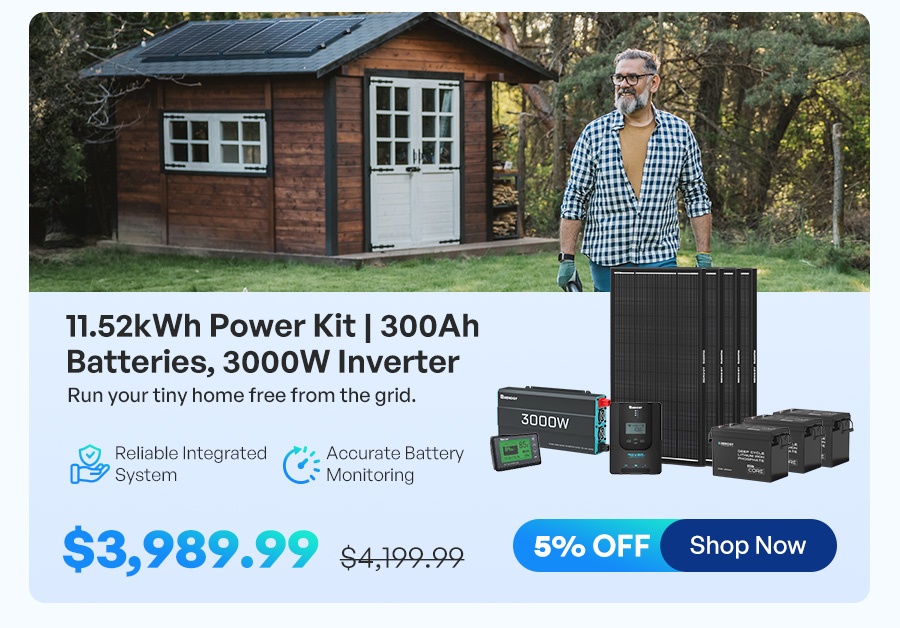 11.52kWh Power Kit | 300Ah Batteries, 3000W Inverter