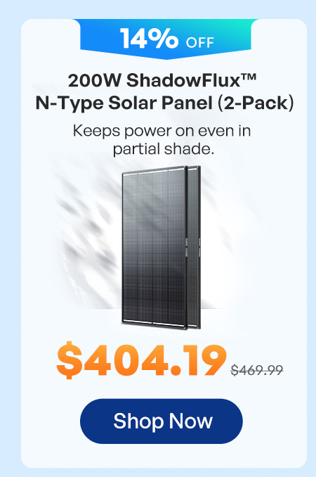 200W ShadowFlux™ N-Type Solar Panel（2-Pack）