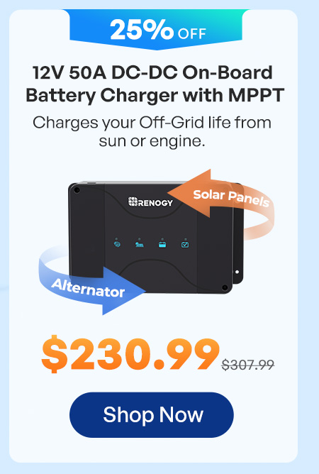 12V 50A DC-DC On-Board Battery Charger with MPPT