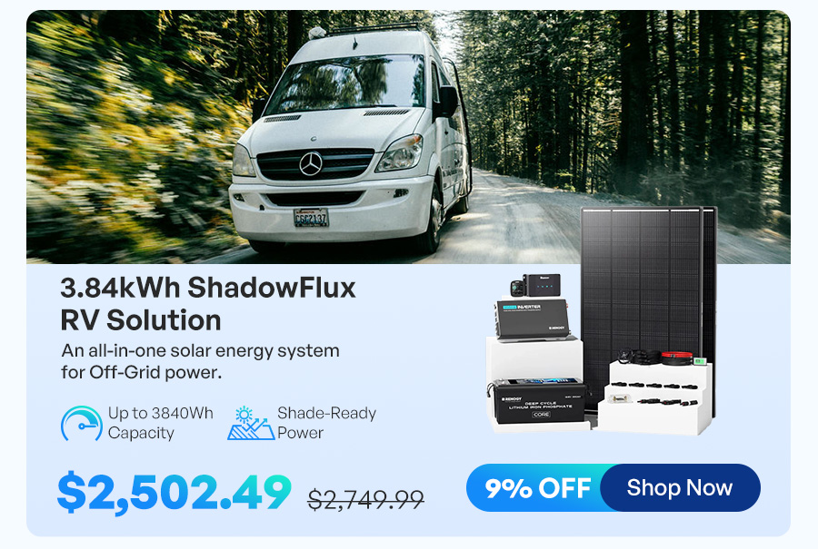 3.84kWh ShadowFlux RV Solution