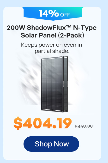 200W ShadowFlux™ N-Type Solar Panel（2-Pack）