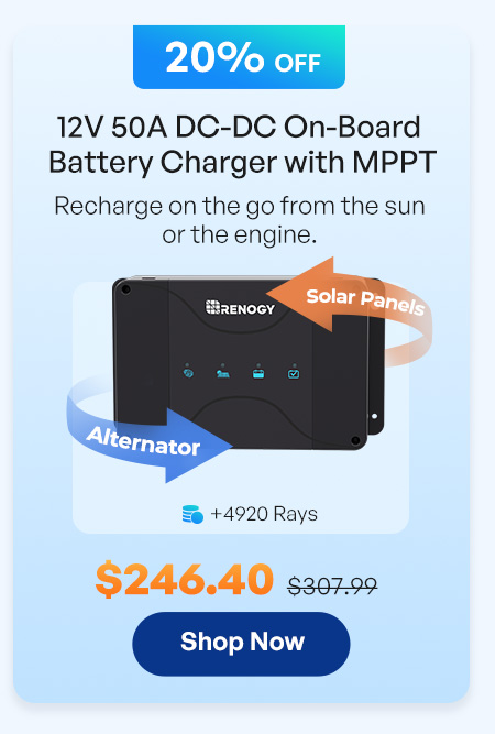 12V 50A DC-DC On-Board Battery Charger with MPPT