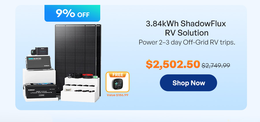 3.84kWh ShadowFlux RV Solution